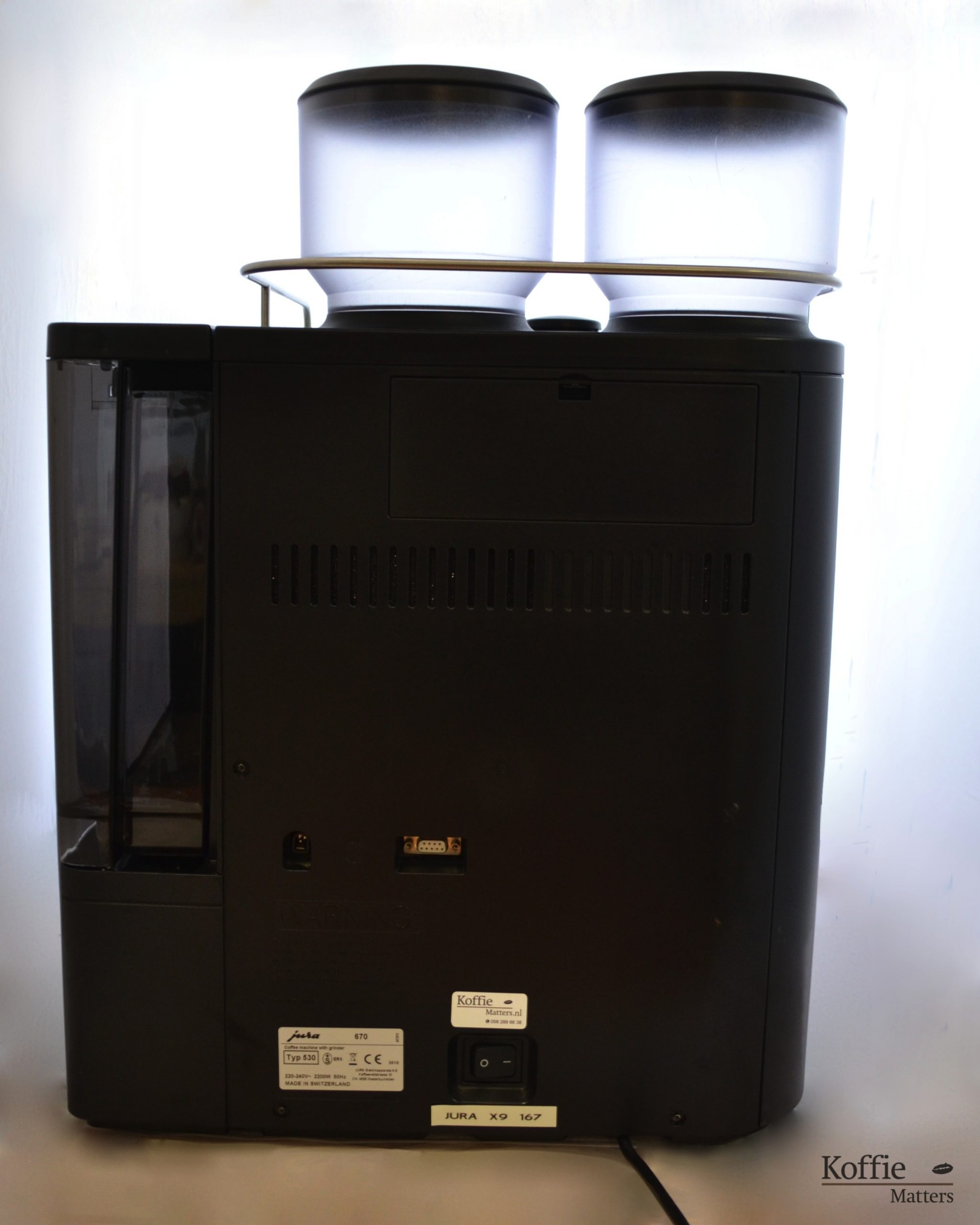 Jurra koffiemachine achterkant